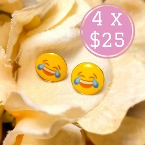 😂 LOL emoji earrings kids